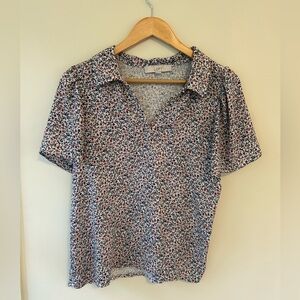 LOFT Shortsleeve Floral Blouse